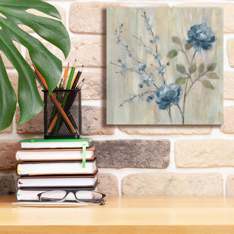 Image of 'Contemporary Chinoiserie Blue' by Silvia Vassileva, Canvas Wall Art,12 x 12