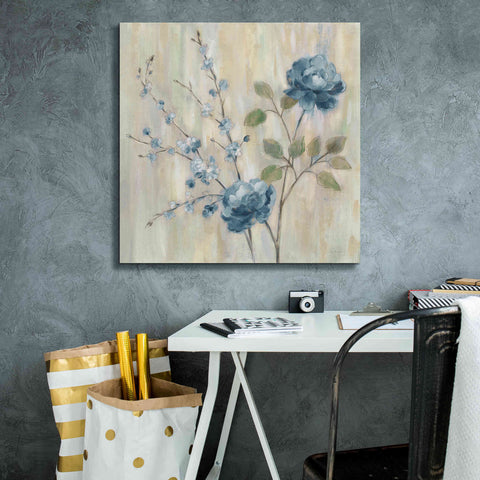 Image of 'Contemporary Chinoiserie Blue' by Silvia Vassileva, Canvas Wall Art,26 x 26