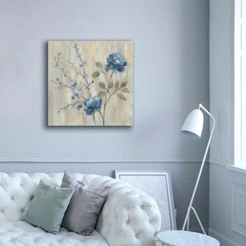 Image of 'Contemporary Chinoiserie Blue' by Silvia Vassileva, Canvas Wall Art,37 x 37