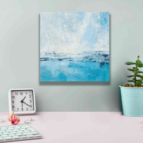 Image of 'Coastal View I Aqua' by Silvia Vassileva, Canvas Wall Art,12 x 12
