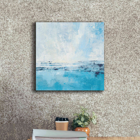 Image of 'Coastal View I Aqua' by Silvia Vassileva, Canvas Wall Art,18 x 18