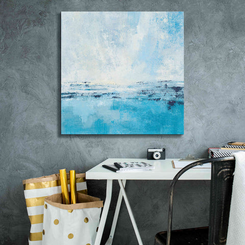 Image of 'Coastal View I Aqua' by Silvia Vassileva, Canvas Wall Art,26 x 26
