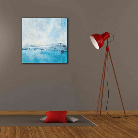 Image of 'Coastal View I Aqua' by Silvia Vassileva, Canvas Wall Art,26 x 26
