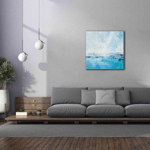 Image of 'Coastal View I Aqua' by Silvia Vassileva, Canvas Wall Art,37 x 37