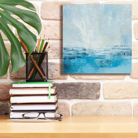 Image of 'Coastal View II Aqua' by Silvia Vassileva, Canvas Wall Art,12 x 12