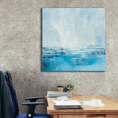 Image of 'Coastal View II Aqua' by Silvia Vassileva, Canvas Wall Art,37 x 37