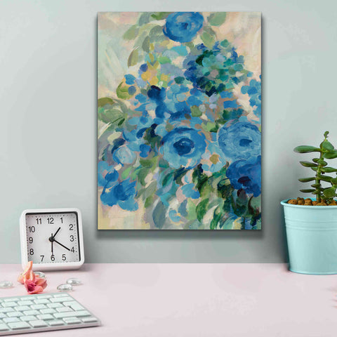 Image of 'Flower Market II Blue' by Silvia Vassileva, Canvas Wall Art,12 x 16