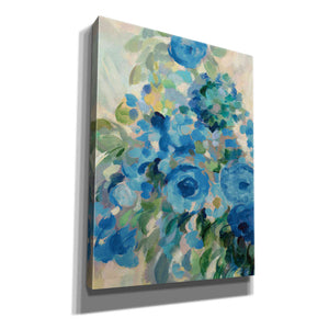 'Flower Market II Blue' by Silvia Vassileva, Canvas Wall Art,12x16x1.1x0,20x24x1.1x0,26x30x1.74x0,40x54x1.74x0