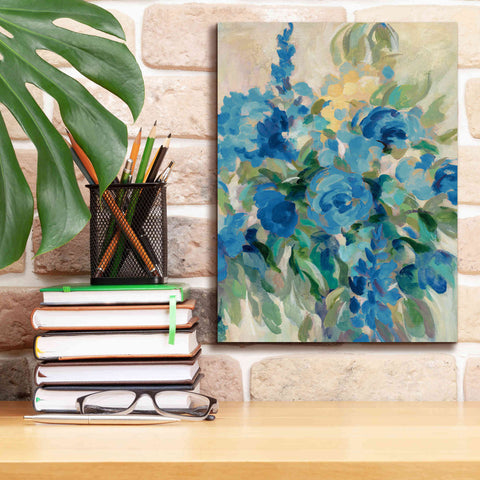 Image of 'Flower Market III Blue' by Silvia Vassileva, Canvas Wall Art,12 x 16