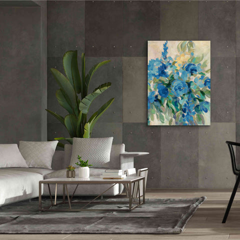 Image of 'Flower Market III Blue' by Silvia Vassileva, Canvas Wall Art,40 x 54