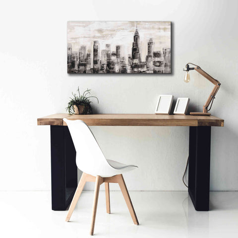 Image of 'Manhattan Skyline BW' by Silvia Vassileva, Canvas Wall Art,40 x 20