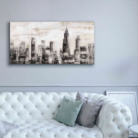 Image of 'Manhattan Skyline BW' by Silvia Vassileva, Canvas Wall Art,60 x 30