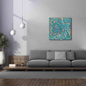 'Emerald Paisley Pattern III' by Silvia Vassileva, Canvas Wall Art,37 x 37