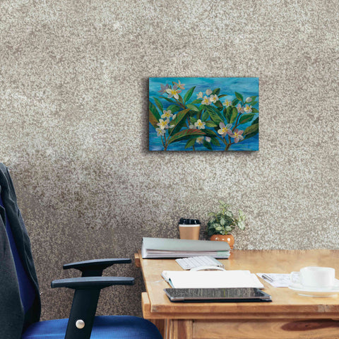 Image of 'Oceanside Plumeria' by Silvia Vassileva, Canvas Wall Art,18 x 12