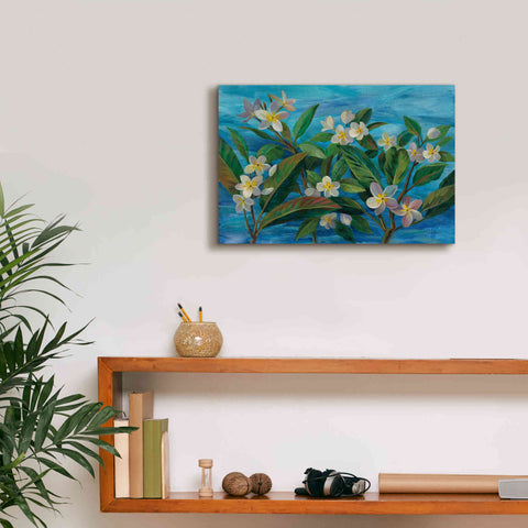 Image of 'Oceanside Plumeria' by Silvia Vassileva, Canvas Wall Art,18 x 12