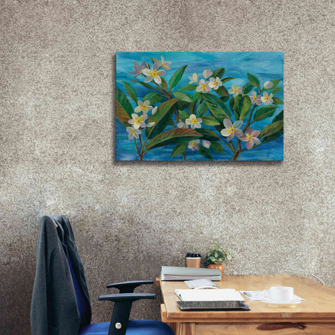 Image of 'Oceanside Plumeria' by Silvia Vassileva, Canvas Wall Art,40 x 26