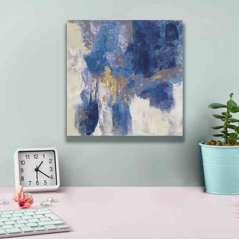 Image of 'Sparkle Abstract II Navy' by Silvia Vassileva, Canvas Wall Art,12 x 12