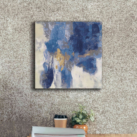 Image of 'Sparkle Abstract II Navy' by Silvia Vassileva, Canvas Wall Art,18 x 18