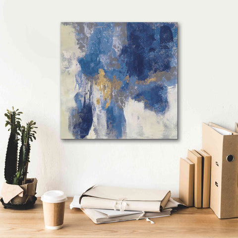 Image of 'Sparkle Abstract II Navy' by Silvia Vassileva, Canvas Wall Art,18 x 18