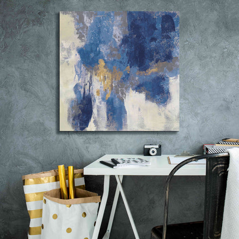 Image of 'Sparkle Abstract II Navy' by Silvia Vassileva, Canvas Wall Art,26 x 26