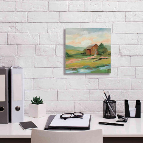 Image of 'Springtime Farm Pastel' by Silvia Vassileva, Canvas Wall Art,12 x 12
