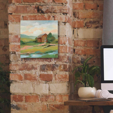 Image of 'Springtime Farm Pastel' by Silvia Vassileva, Canvas Wall Art,12 x 12