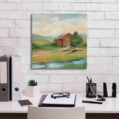 Image of 'Springtime Farm Pastel' by Silvia Vassileva, Canvas Wall Art,18 x 18