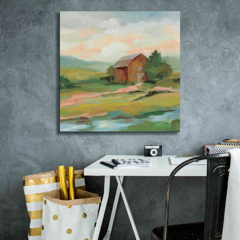 Image of 'Springtime Farm Pastel' by Silvia Vassileva, Canvas Wall Art,26 x 26
