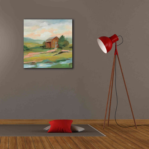 Image of 'Springtime Farm Pastel' by Silvia Vassileva, Canvas Wall Art,26 x 26