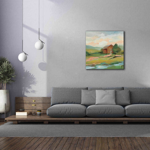 Image of 'Springtime Farm Pastel' by Silvia Vassileva, Canvas Wall Art,37 x 37