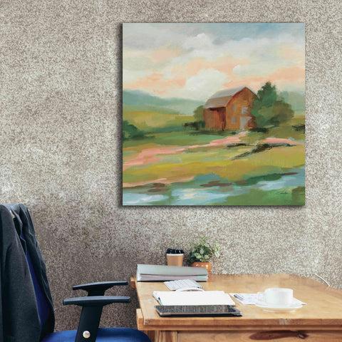 Image of 'Springtime Farm Pastel' by Silvia Vassileva, Canvas Wall Art,37 x 37