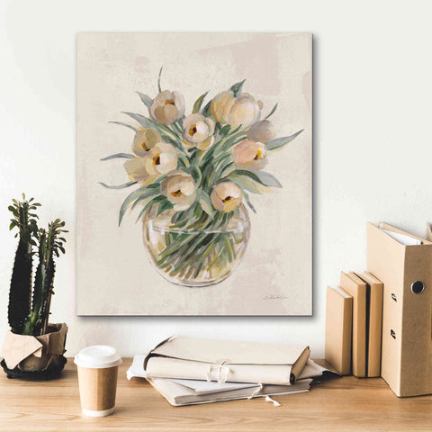 Image of 'Blush Floral Bouquet White' by Silvia Vassileva, Canvas Wall Art,20 x 24