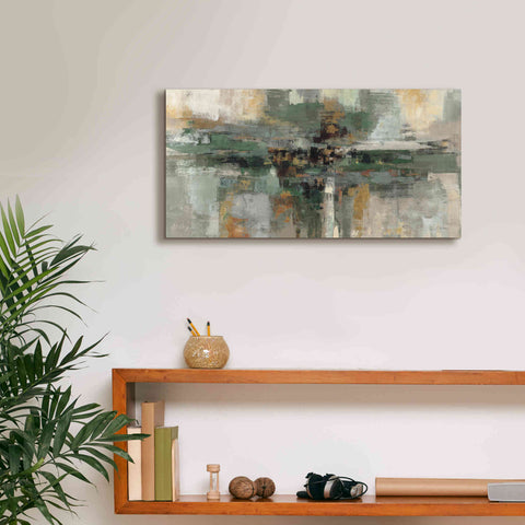 Image of 'Morning Fjord Rifle Green' by Silvia Vassileva, Canvas Wall Art,24 x 12