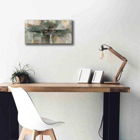 Image of 'Morning Fjord Rifle Green' by Silvia Vassileva, Canvas Wall Art,24 x 12