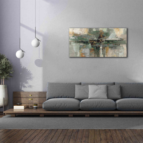Image of 'Morning Fjord Rifle Green' by Silvia Vassileva, Canvas Wall Art,60 x 30