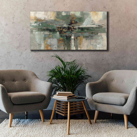 Image of 'Morning Fjord Rifle Green' by Silvia Vassileva, Canvas Wall Art,60 x 30