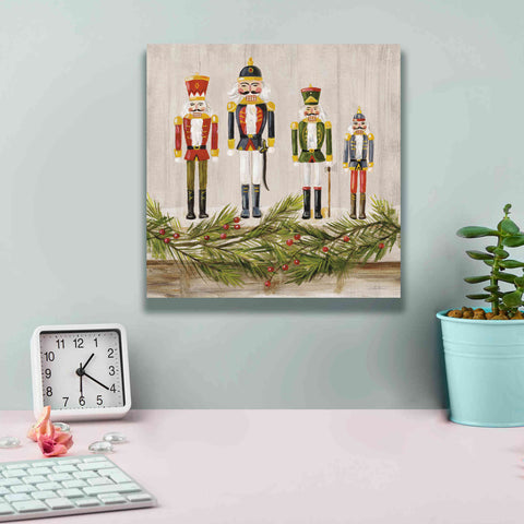 Image of 'Nutcrackers on a Mantel' by Silvia Vassileva, Canvas Wall Art,12 x 12