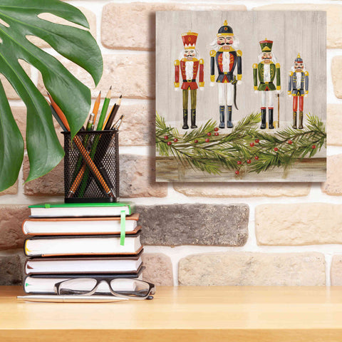Image of 'Nutcrackers on a Mantel' by Silvia Vassileva, Canvas Wall Art,12 x 12