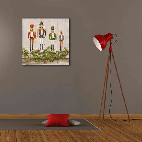 Image of 'Nutcrackers on a Mantel' by Silvia Vassileva, Canvas Wall Art,26 x 26