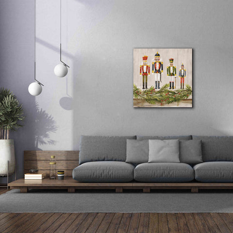 Image of 'Nutcrackers on a Mantel' by Silvia Vassileva, Canvas Wall Art,37 x 37