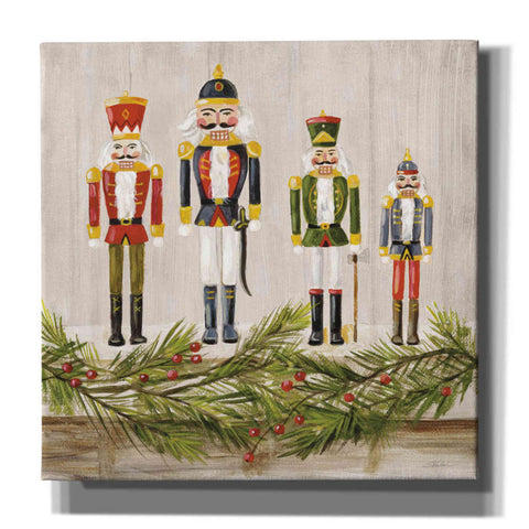 Image of 'Nutcrackers on a Mantel' by Silvia Vassileva, Canvas Wall Art,12x12x1.1x0,18x18x1.1x0,26x26x1.74x0,37x37x1.74x0