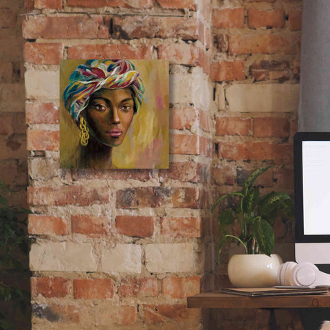 Image of 'African Face I' by Silvia Vassileva, Canvas Wall Art,12 x 12