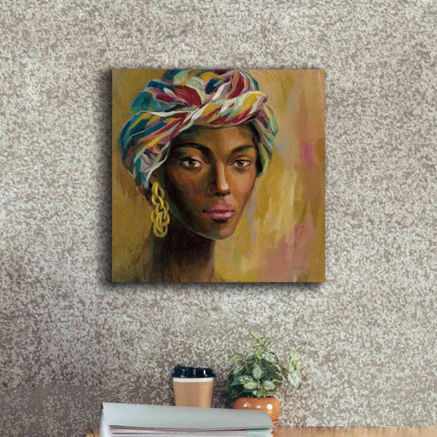 Image of 'African Face I' by Silvia Vassileva, Canvas Wall Art,18 x 18