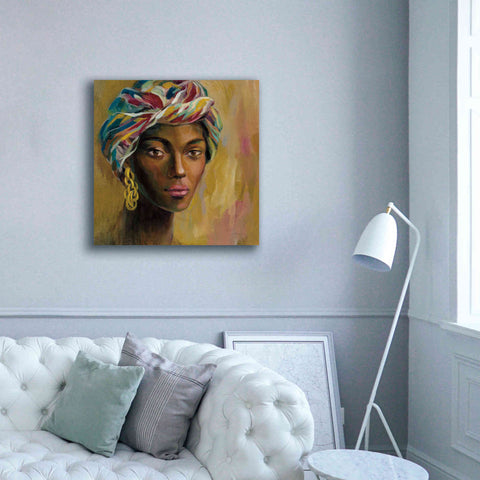 Image of 'African Face I' by Silvia Vassileva, Canvas Wall Art,37 x 37