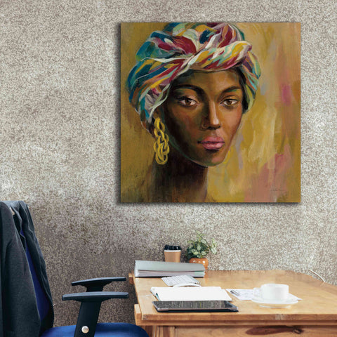 Image of 'African Face I' by Silvia Vassileva, Canvas Wall Art,37 x 37
