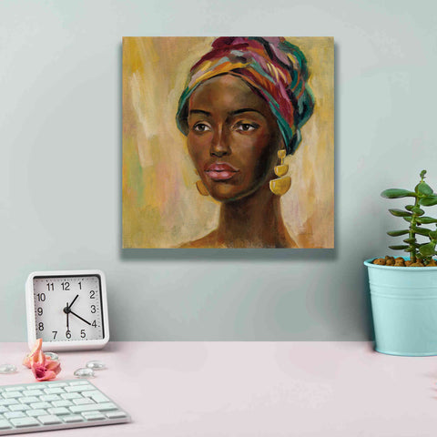 Image of 'African Face II' by Silvia Vassileva, Canvas Wall Art,12 x 12