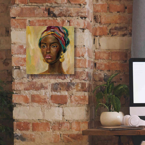 Image of 'African Face II' by Silvia Vassileva, Canvas Wall Art,12 x 12