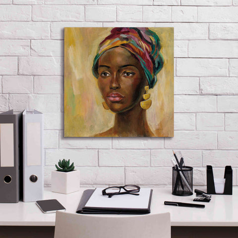 Image of 'African Face II' by Silvia Vassileva, Canvas Wall Art,18 x 18