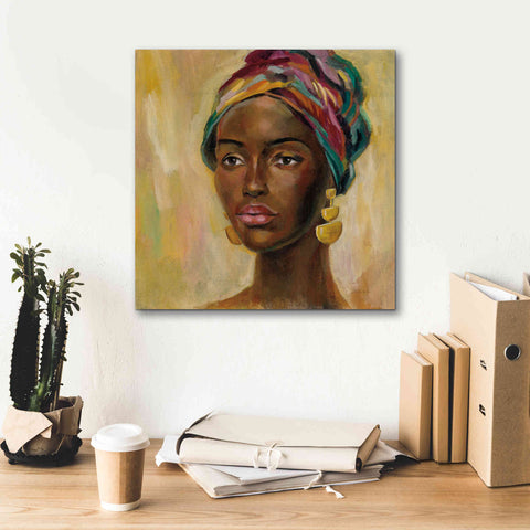 Image of 'African Face II' by Silvia Vassileva, Canvas Wall Art,18 x 18