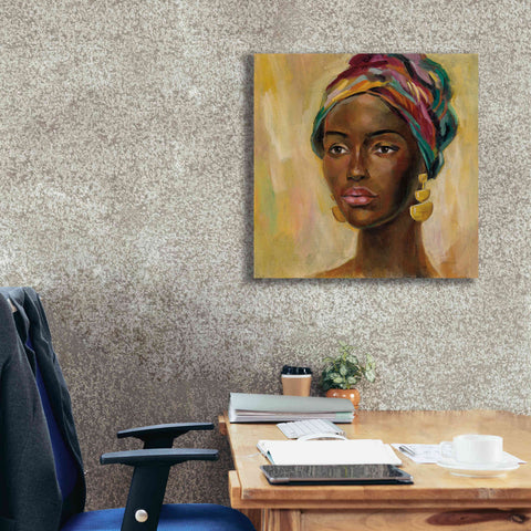Image of 'African Face II' by Silvia Vassileva, Canvas Wall Art,26 x 26